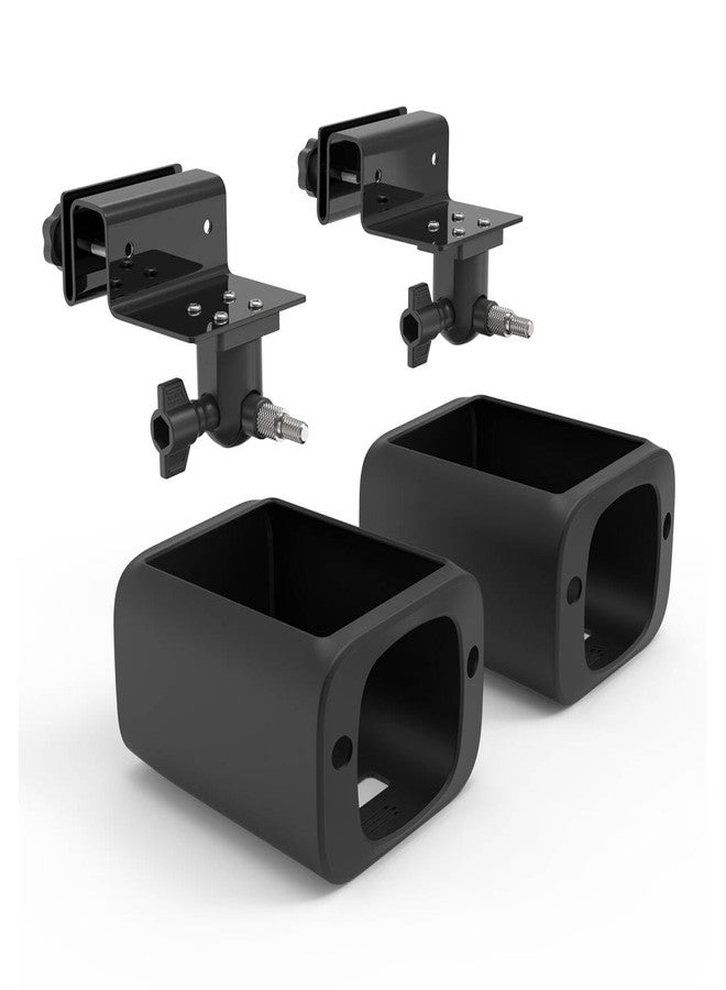حامل Koroao للمزاريب مع غطاء سيليكون لكاميرا المراقبة eufy Security SoloCam S220 (عبوة من قطعتين - أسود) - Image 1